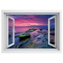 Vinilos adhesivos amanecer en el mar negro 3d